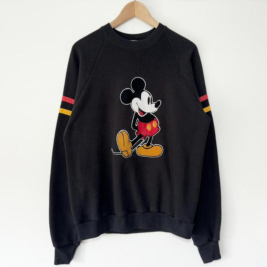 Vintage Mickey Mouse Stripes 80s Sweatshirt (M)