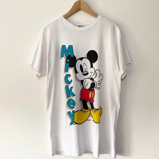 Vintage Mickey Back and Front 90s T Shirt (M)