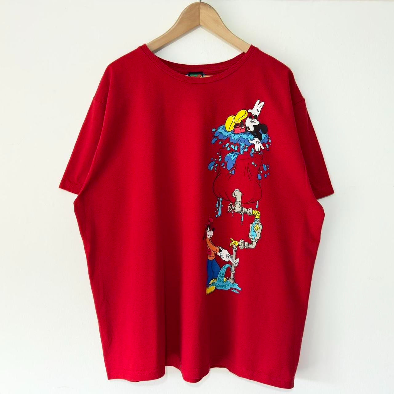 Vintage Mickey & Goofy Water Pipe 90s T Shirt (XL/XXL)