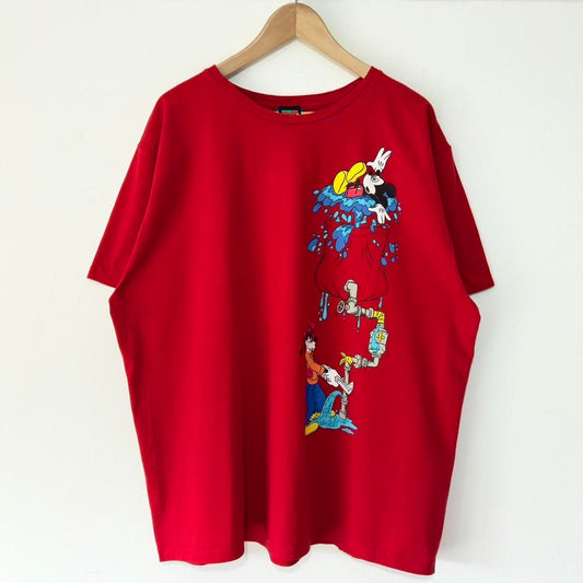 Vintage Mickey & Goofy Water Pipe 90s T Shirt (XL/XXL)