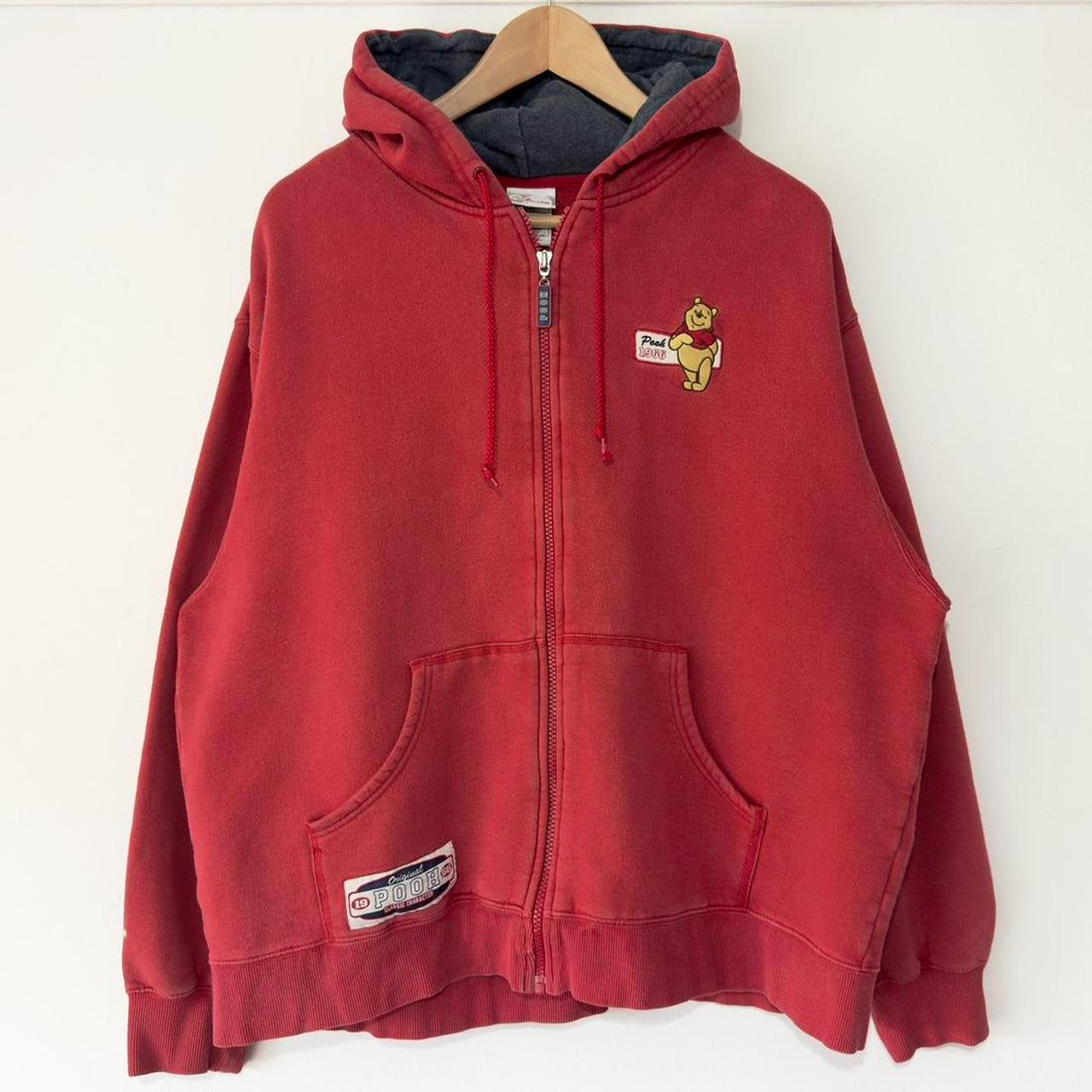 Vintage Pooh 00s Zip Up Hoodie (Boxy M/L)