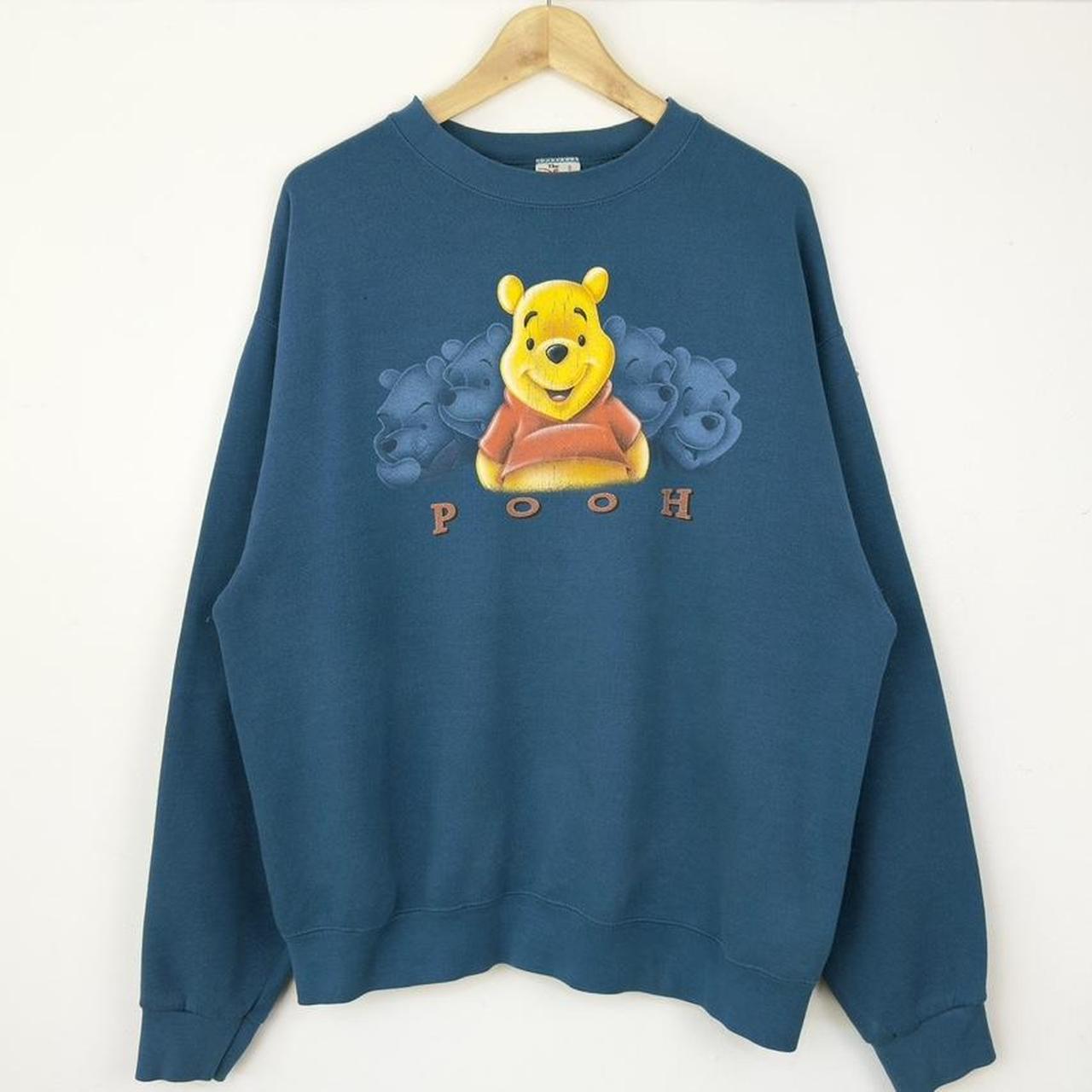 Vintage 00s Winnie the Pooh The Disney Store Blue Sweatshirt (L)