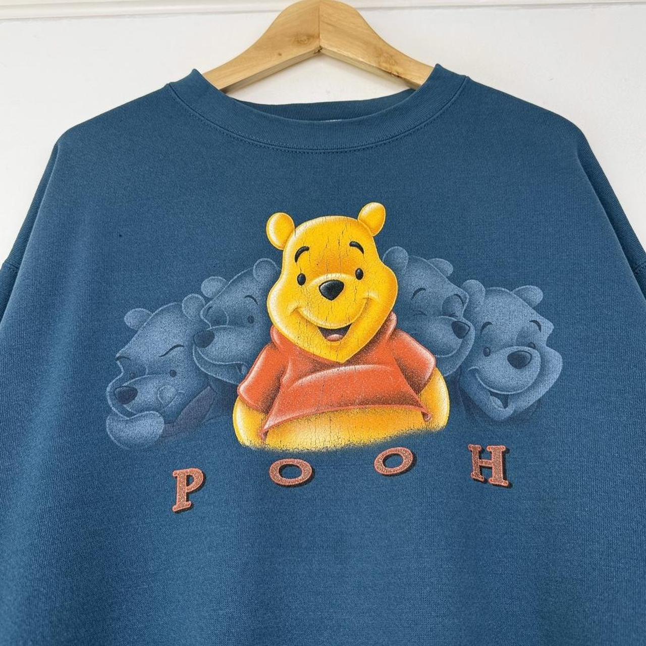 Vintage 00s Winnie the Pooh The Disney Store Blue Sweatshirt (L)