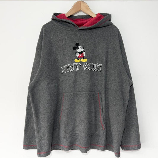 Vintage Mickey Mouse 00s Fleece Hoodie (XL)