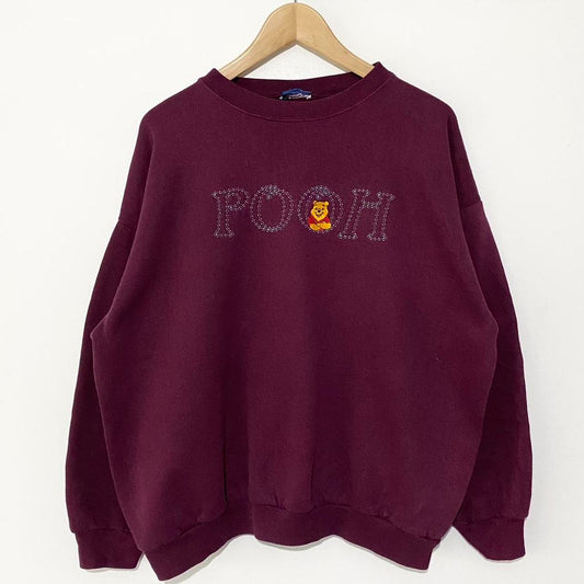 Vintage Pooh Spell Out 90s Sweatshirt (Boxy L)