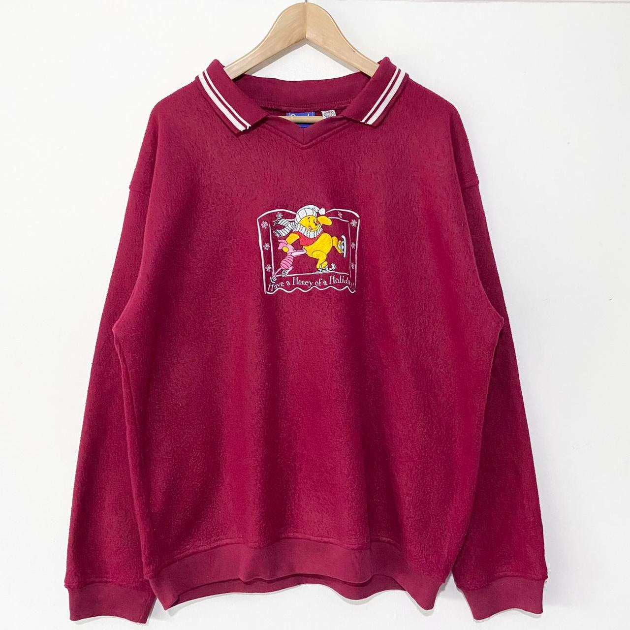 Vintage Pooh & Piglet Ice Skating 90s Sweatshirt (L)