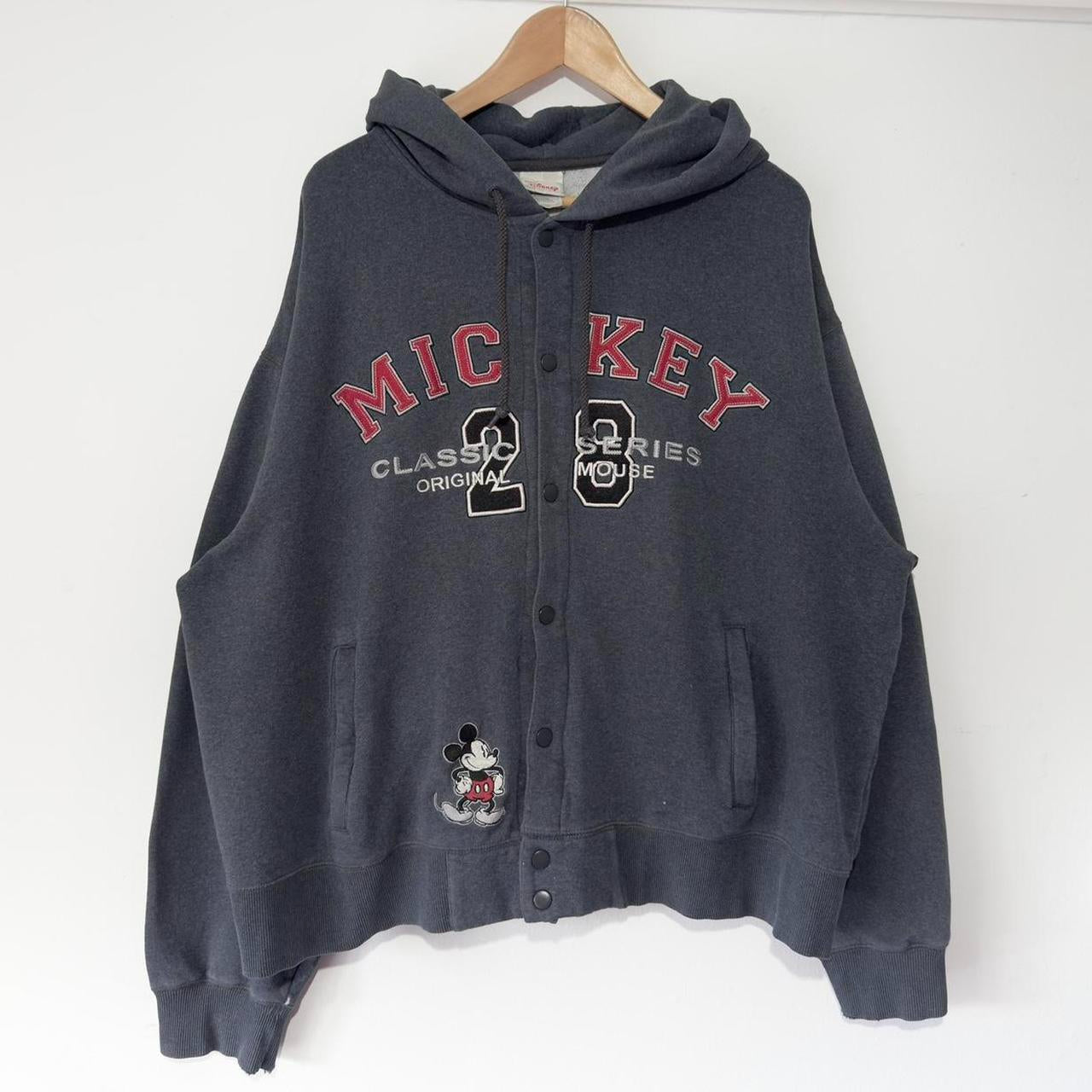 Vintage Mickey Button 00s Hoodie (XL/XXL)