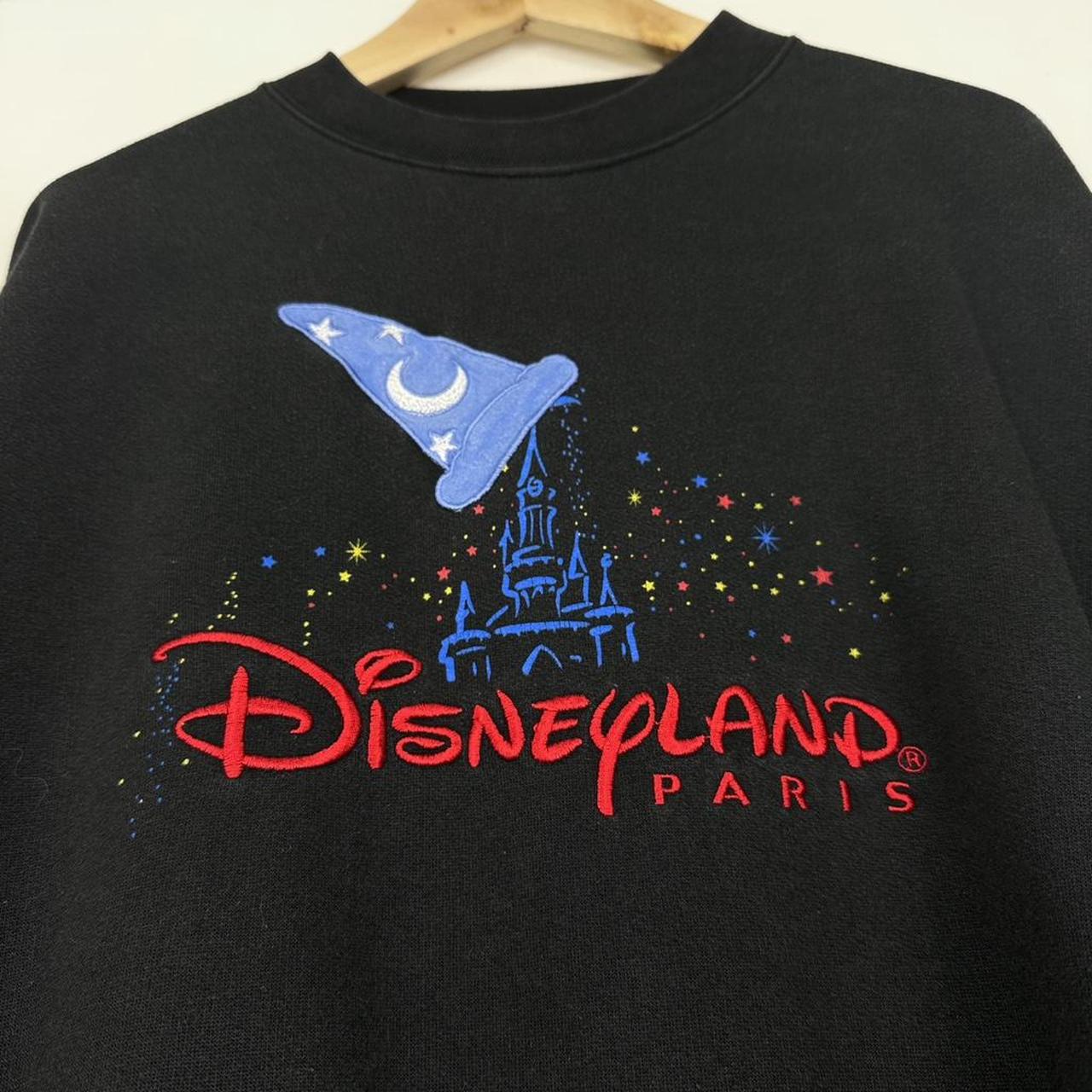 Vintage 90s Disneyland Paris Sorcerer's Hat Black Sweatshirt (L/XL)