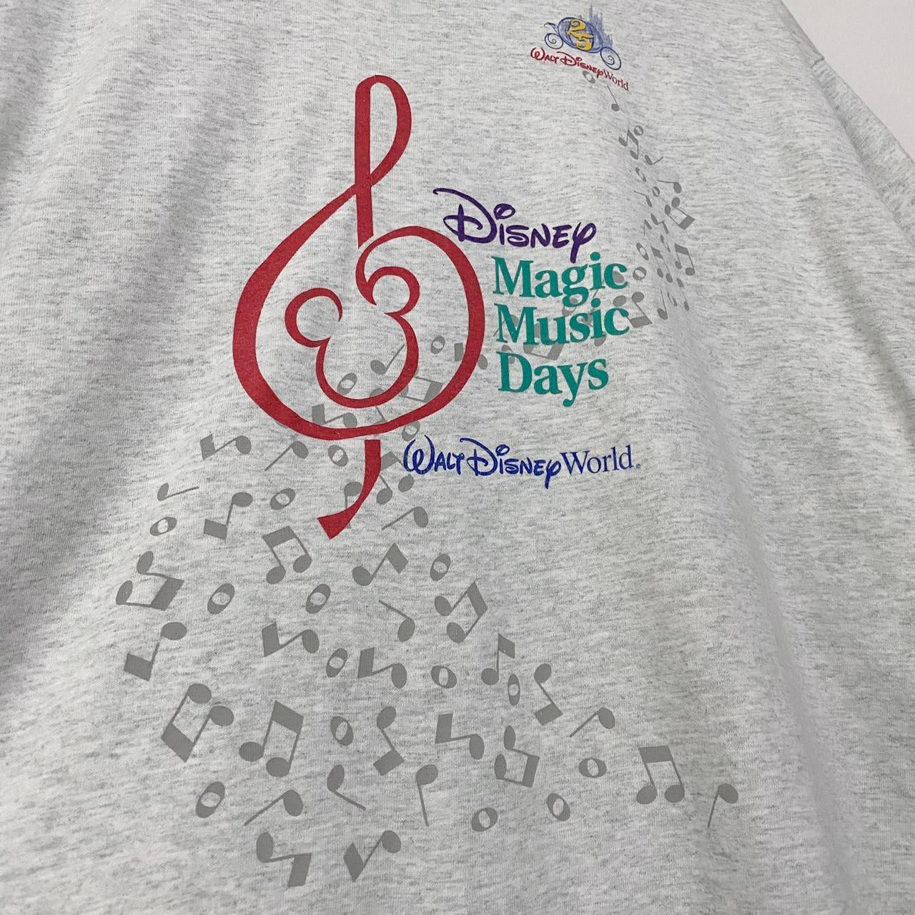 Vintage Disney World 25th Anniversary Music Days 90s T Shirt (XL)