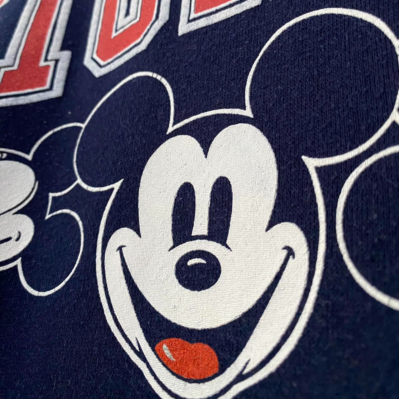 Vintage Mickey Spell Out 90s Hoodie (L/XL)