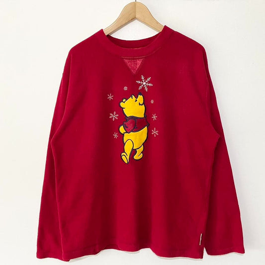 Vintage Winnie the Pooh Snowflakes Sweatshirt (L)