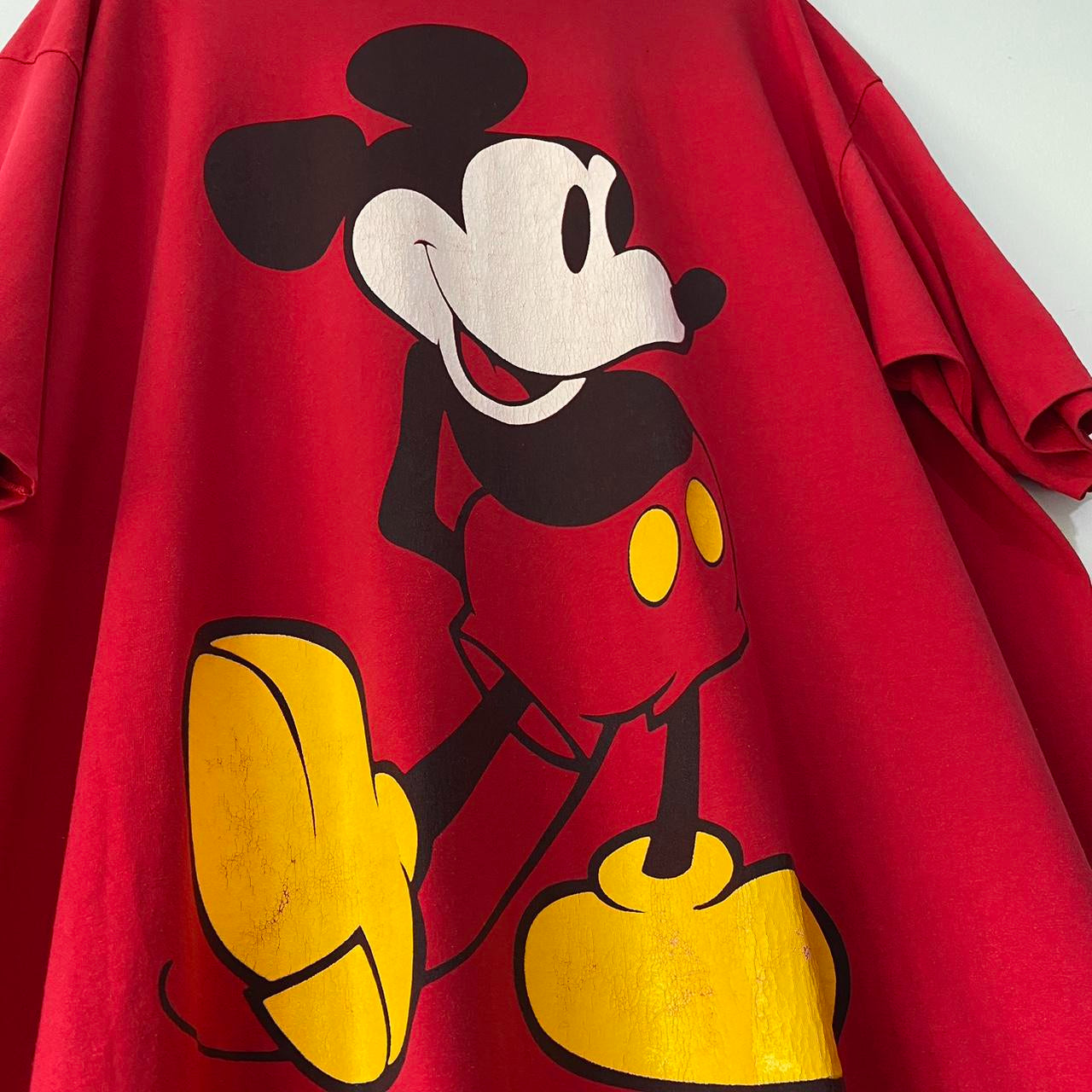 Vintage Mickey Mouse 90s Red T Shirt (XXXL)