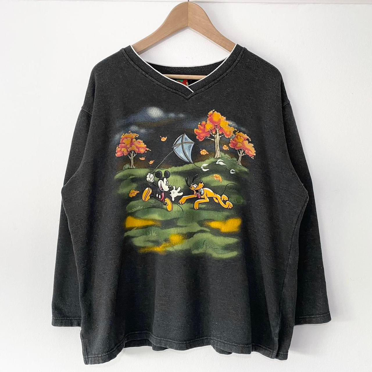 Vintage Mickey & Pluto Autumn Sweatshirt (L)