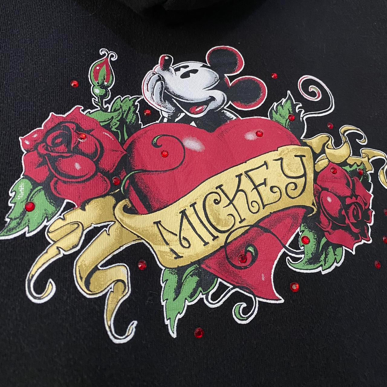 Mickey Mouse Ed Hardy Style 00s Hoodie (S)