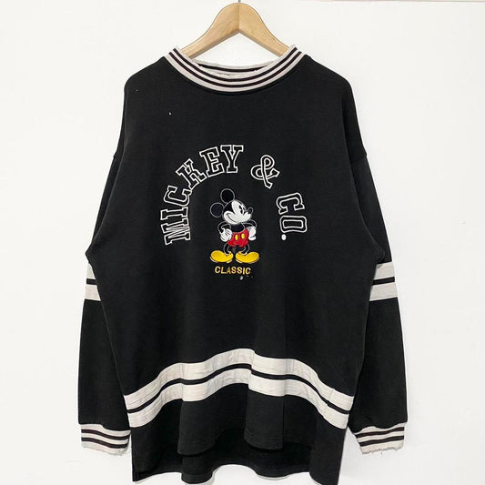 Vintage Mickey & Co Distressed Jersey Style Top (L)