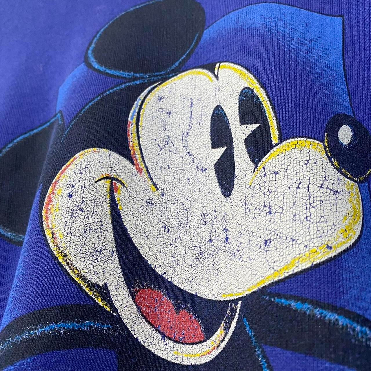 Vintage Mickey Mouse Blue 90s Sweatshirt (XL)