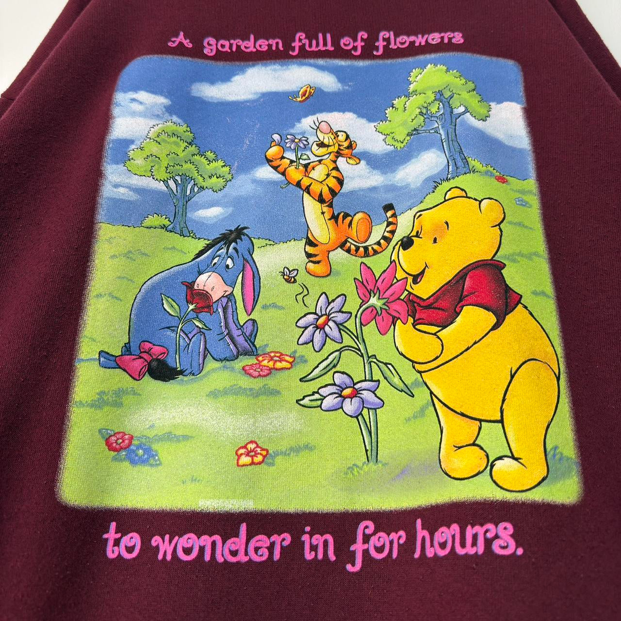 Vintage Pooh & Friends Flower Garden 90s Sweatshirt (L/XL)