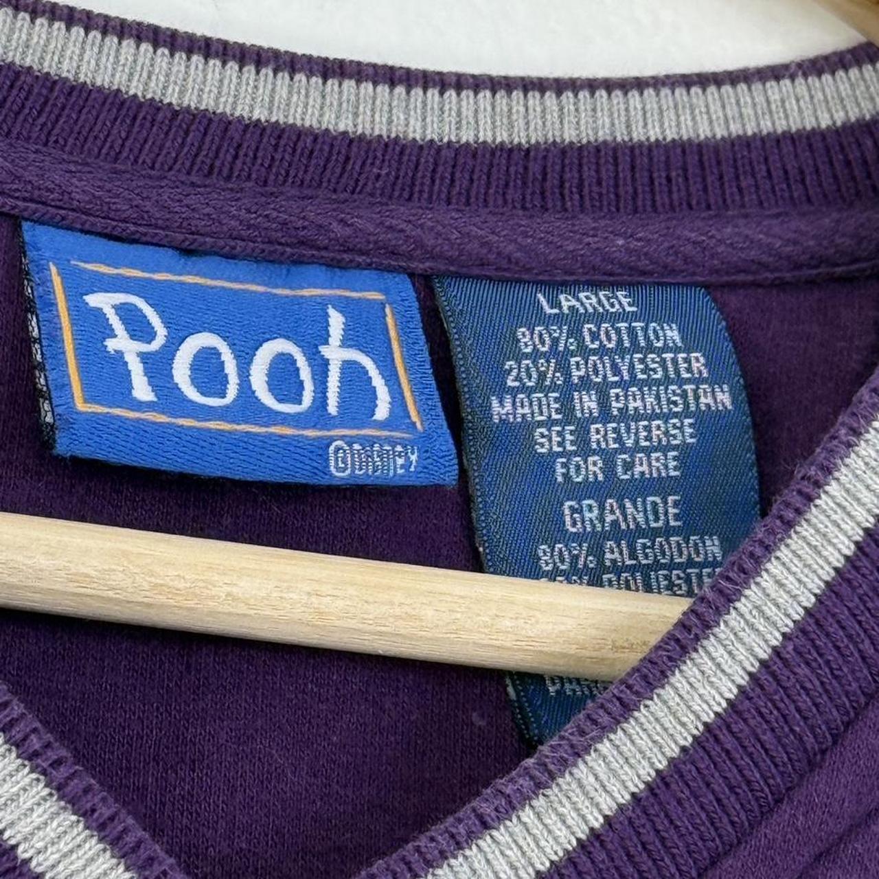 Vintage 90s Eeyore Embroidered Pooh Purple V Neck Sweatshirt (L)