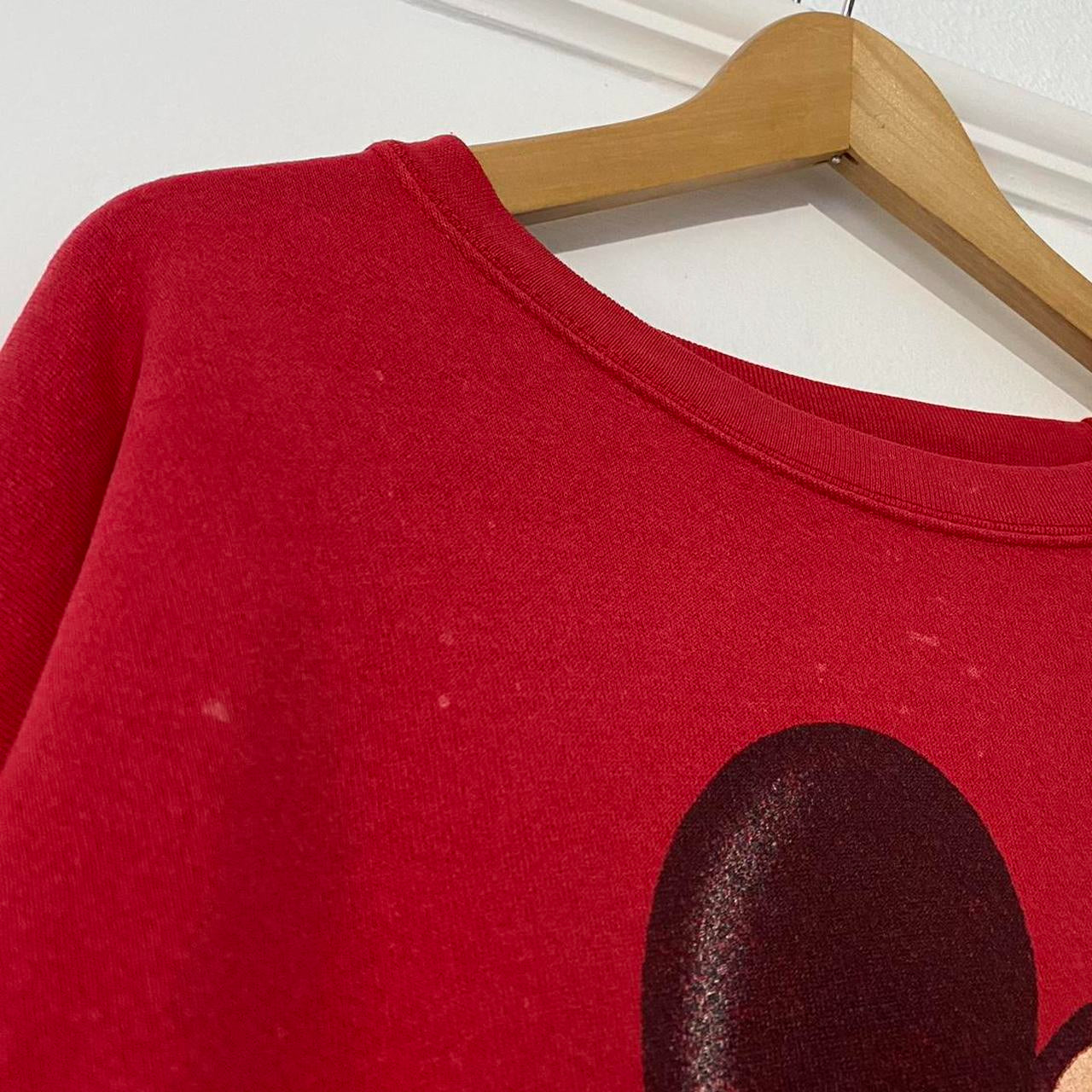 Vintage Mickey Mouse 90s Red Sweatshirt (XL)