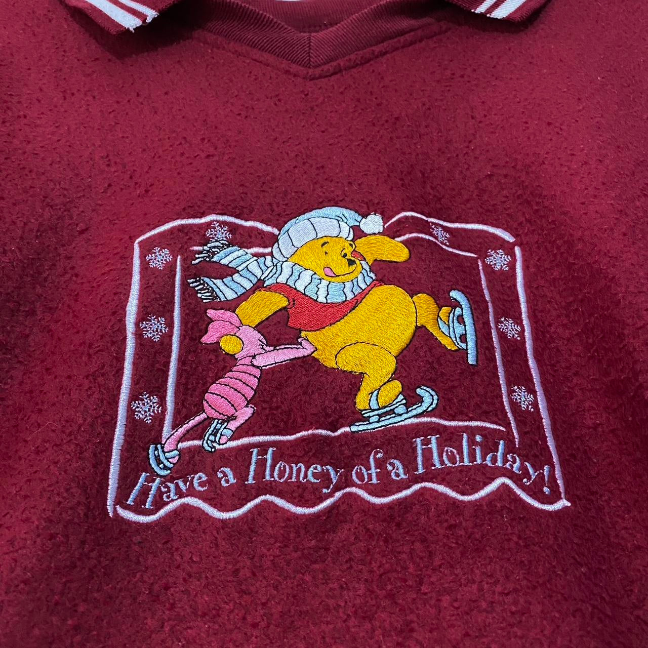 Vintage Pooh & Piglet Ice Skating 90s Sweatshirt (L)