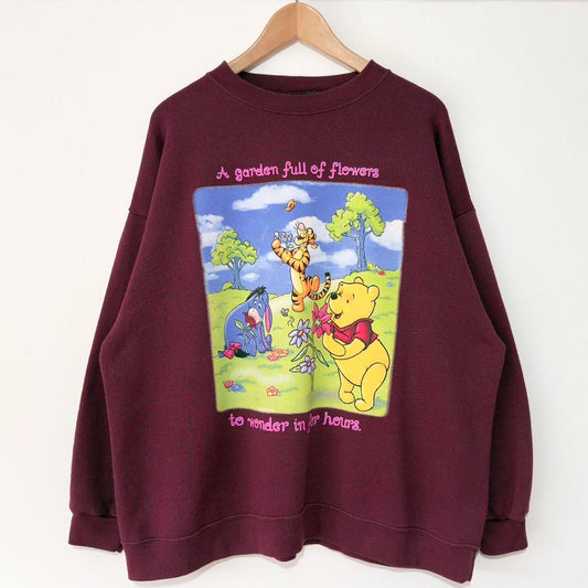 Vintage Pooh & Friends Flower Garden 90s Sweatshirt (L/XL)