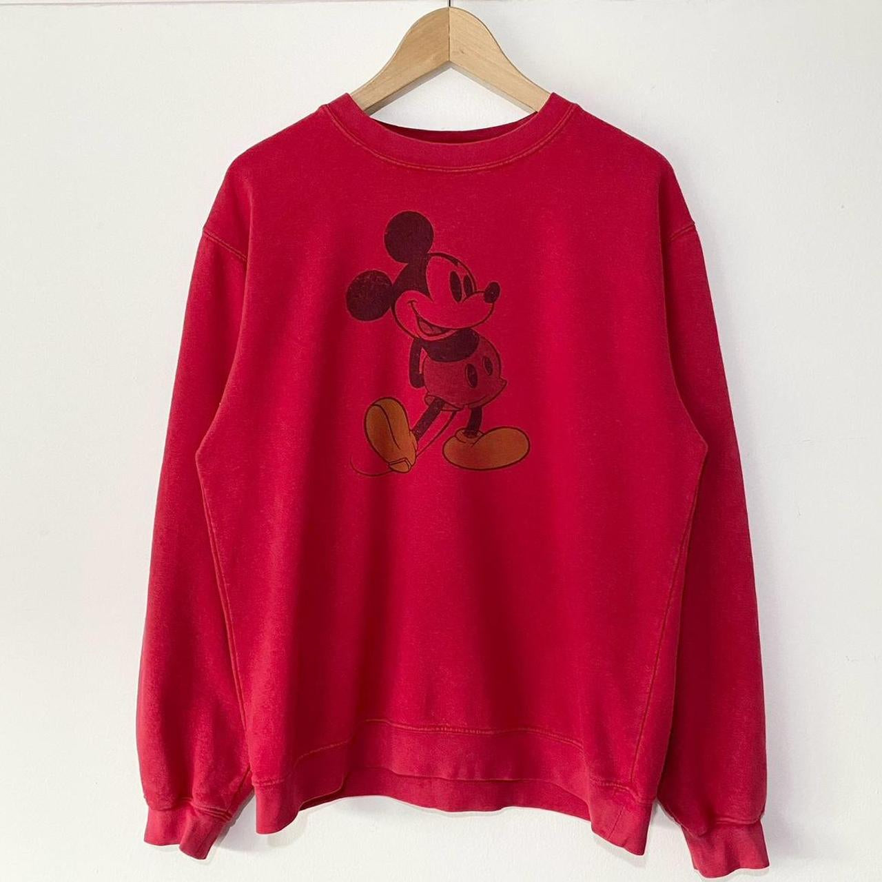 Vintage Mickey Mouse Red 2000s Sweatshirt (M)