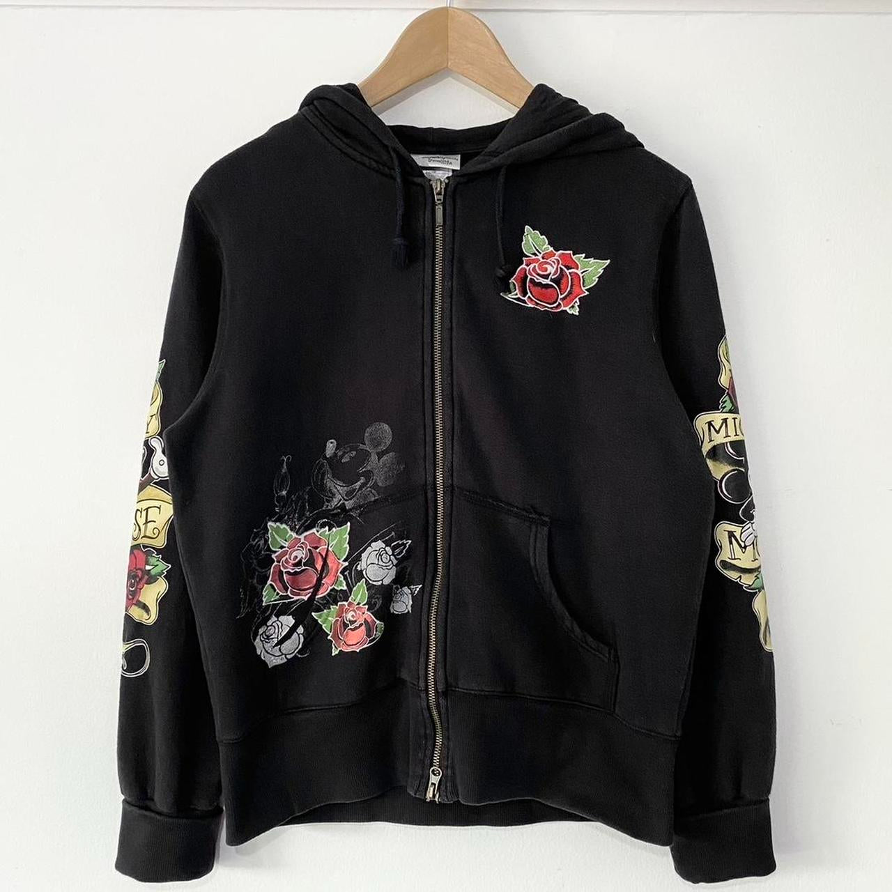 Mickey Mouse Ed Hardy Style 00s Hoodie (S)