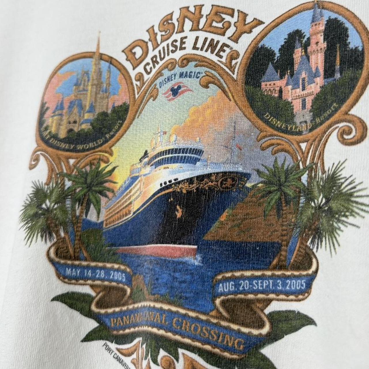 Vintage 2005 Disney Cruise Line Panama Canal Crossing White T Shirt (M)