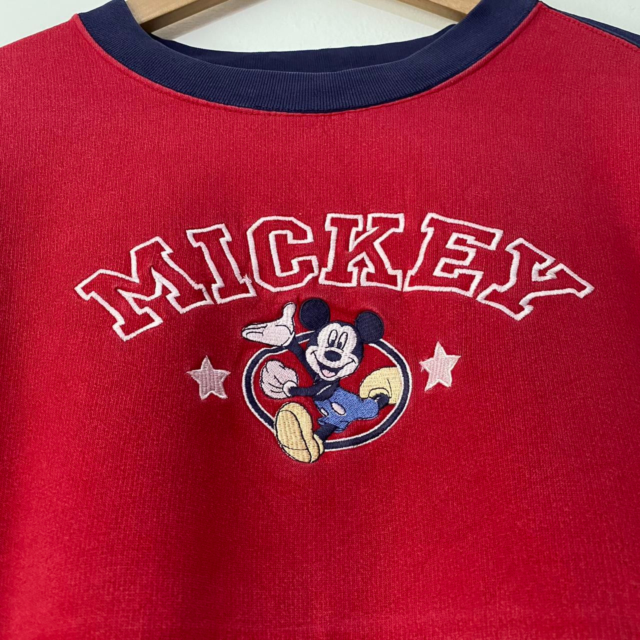 Vintage Mickey Embroidered Colour Block Sweatshirt (XXL)