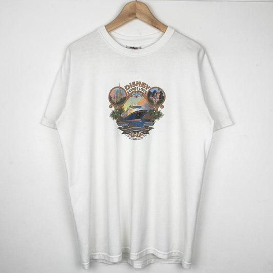 Vintage 2005 Disney Cruise Line Panama Canal Crossing White T Shirt (M)