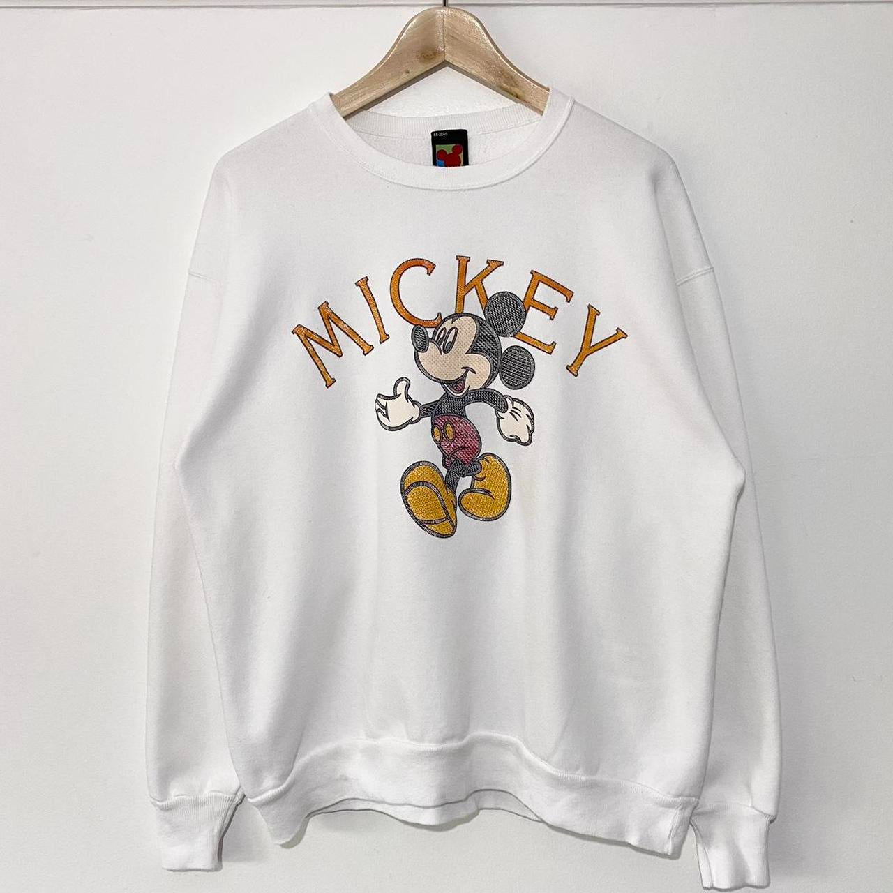 Vintage Mickey White 90s Sweatshirt (M/L)