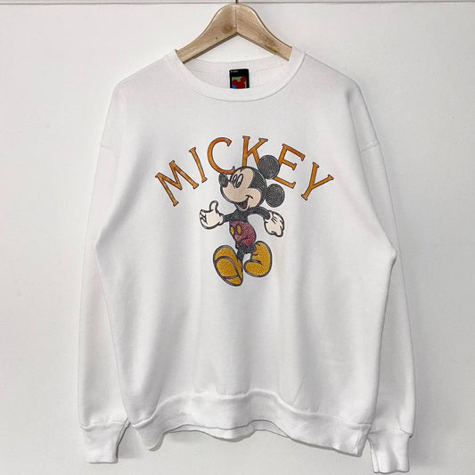 Vintage Mickey White 90s Sweatshirt (M/L)