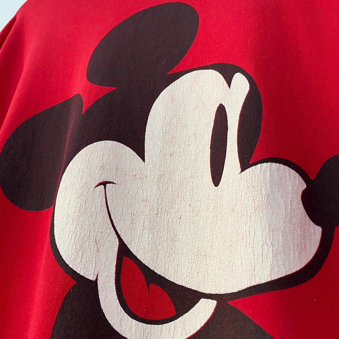 Vintage Mickey Mouse 90s Red T Shirt (XXXL)