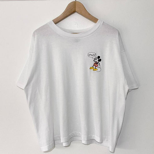 Vintage Mickey Gosh Cropped 90s T Shirt (Cropped XL)