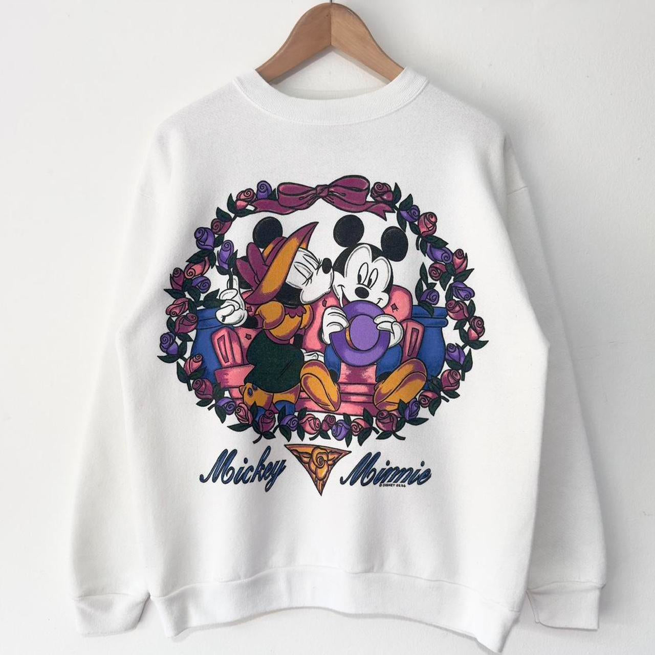 Vintage Minnie & Mickey Roses 90s Sweatshirt (M)