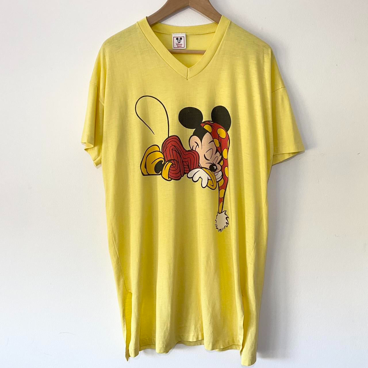 Vintage Sleeping Mickey Sleepwear 90s T Shirt (L)