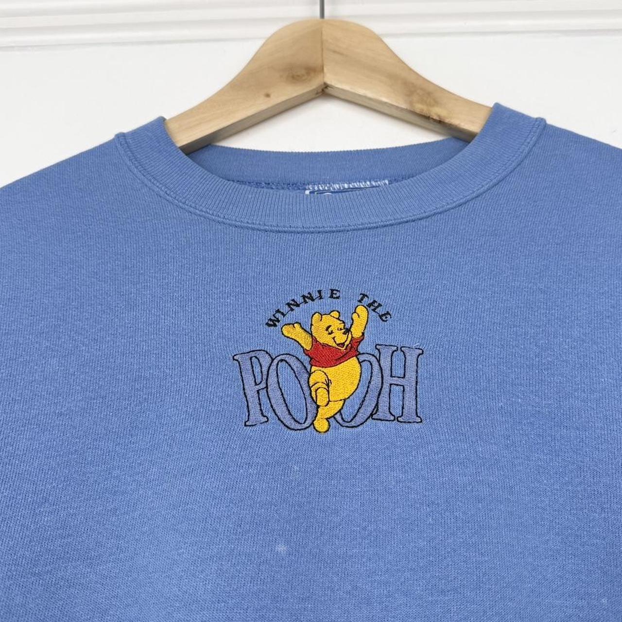 Vintage 90s Winnie the Pooh Embroidered Blue Sweatshirt (L)