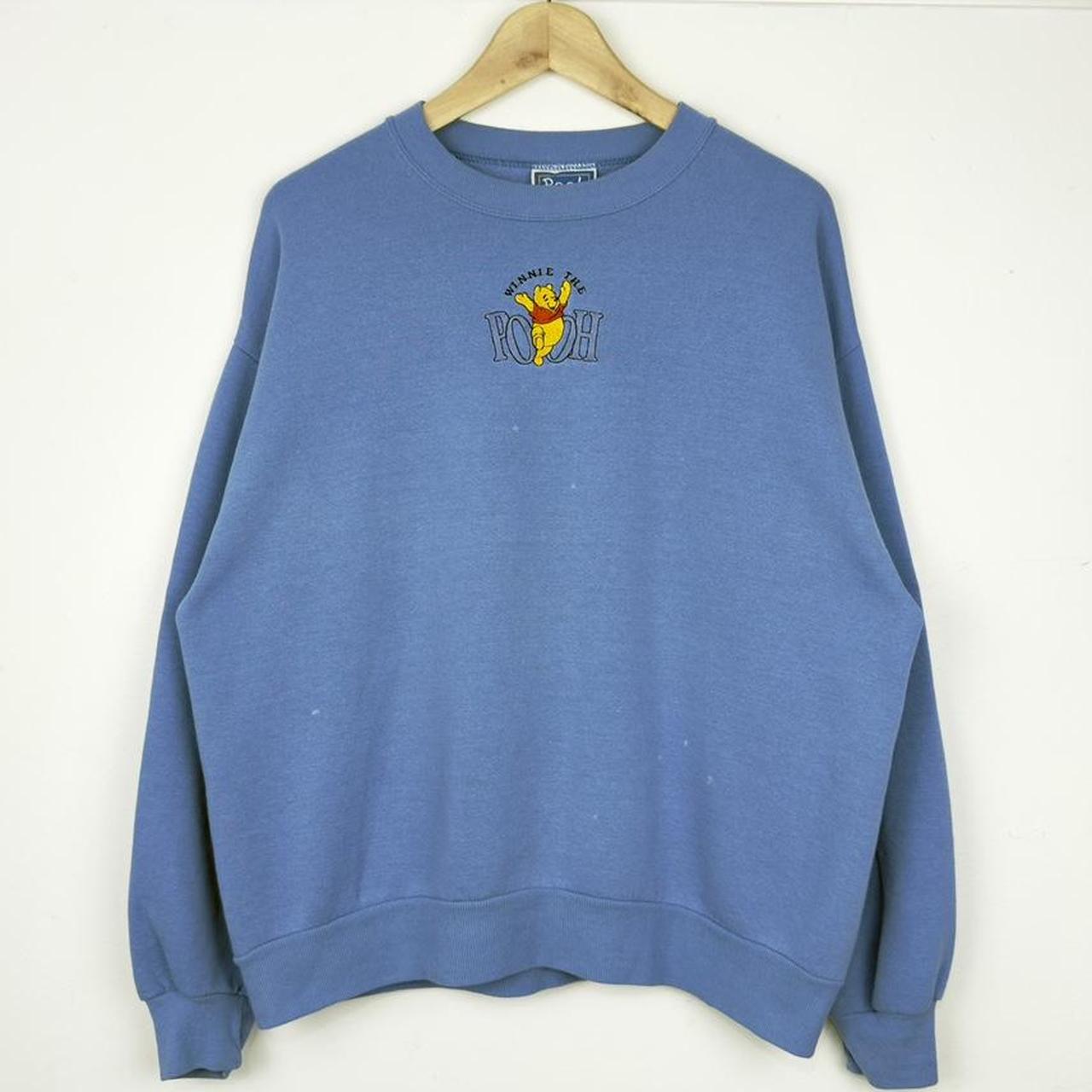 Vintage 90s Winnie the Pooh Embroidered Blue Sweatshirt (L)