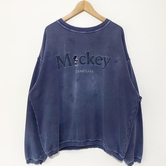 Vintage Mickey Disneyland Distressed Sweatshirt (XL)