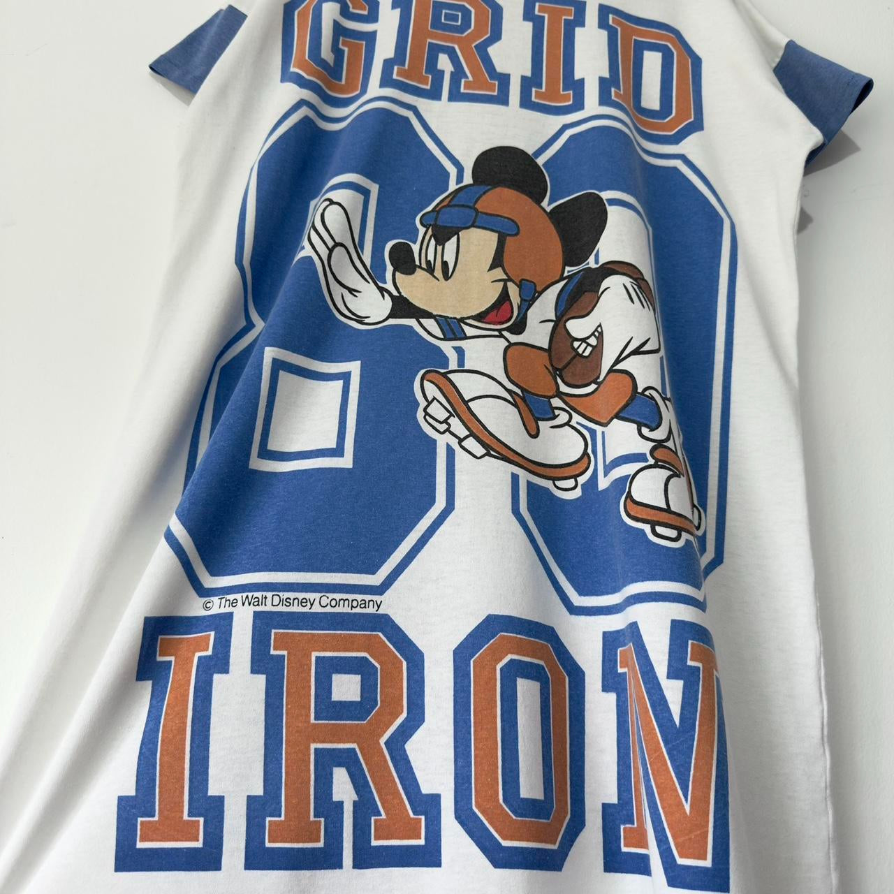 Vintage Mickey American Football 90s Sleepwear T Shirt (Long XL)
