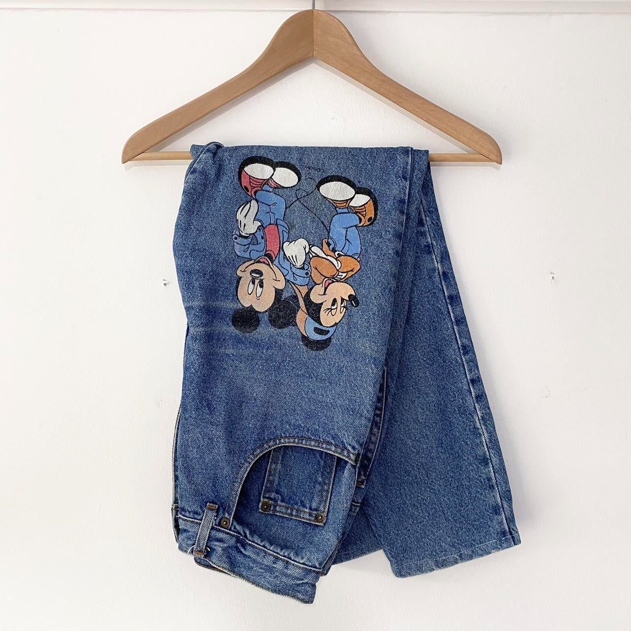 Vintage Mickey & Minnie 90s Denim Jeans (26", See Measurements)