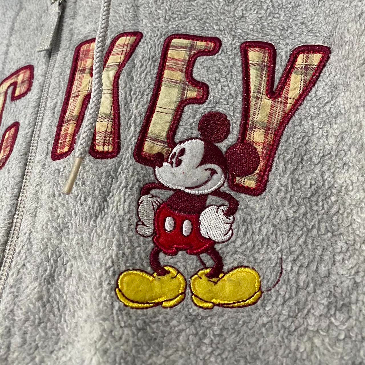 Mickey Mouse Spell Out Embroidered Hoodie (M)