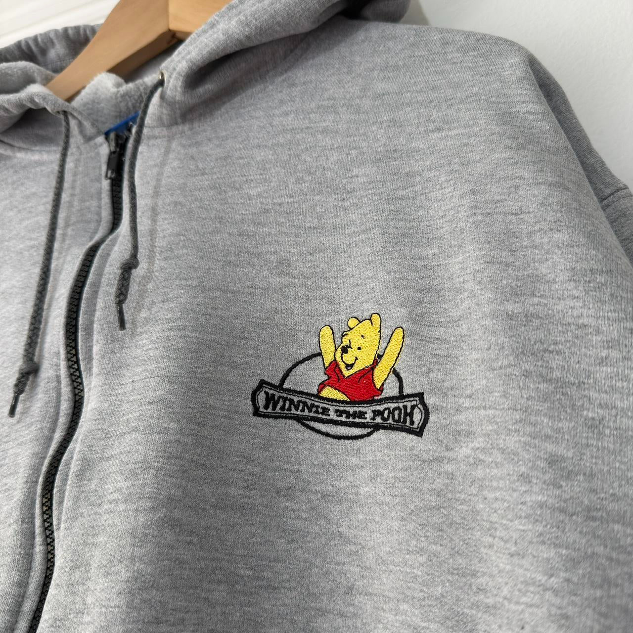 Vintage Pooh Zip Up Hoodie (L)