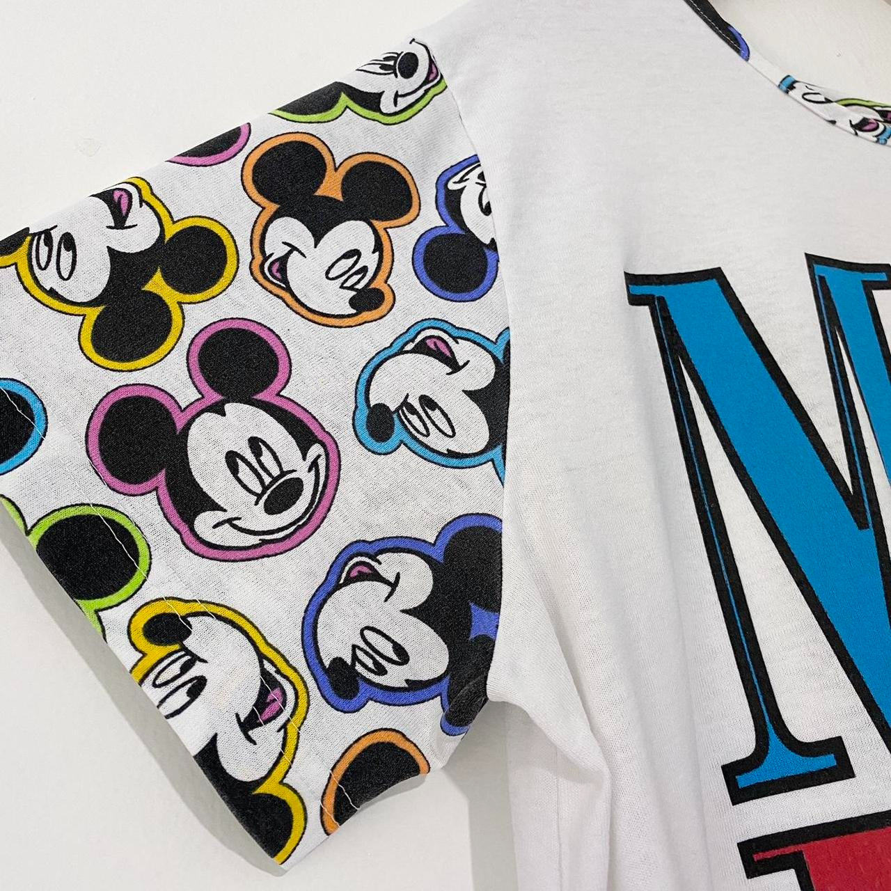 Vintage Mickey Mouse Multicoloured 90s T Shirt (XL)