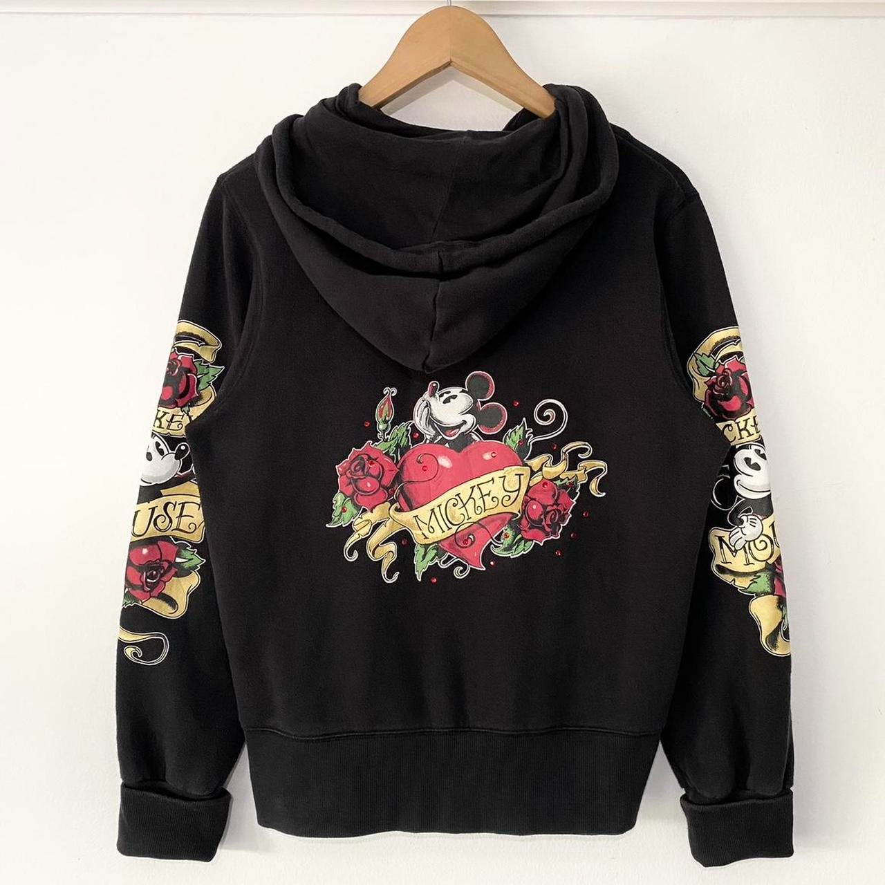 Mickey Mouse Ed Hardy Style 00s Hoodie (S)