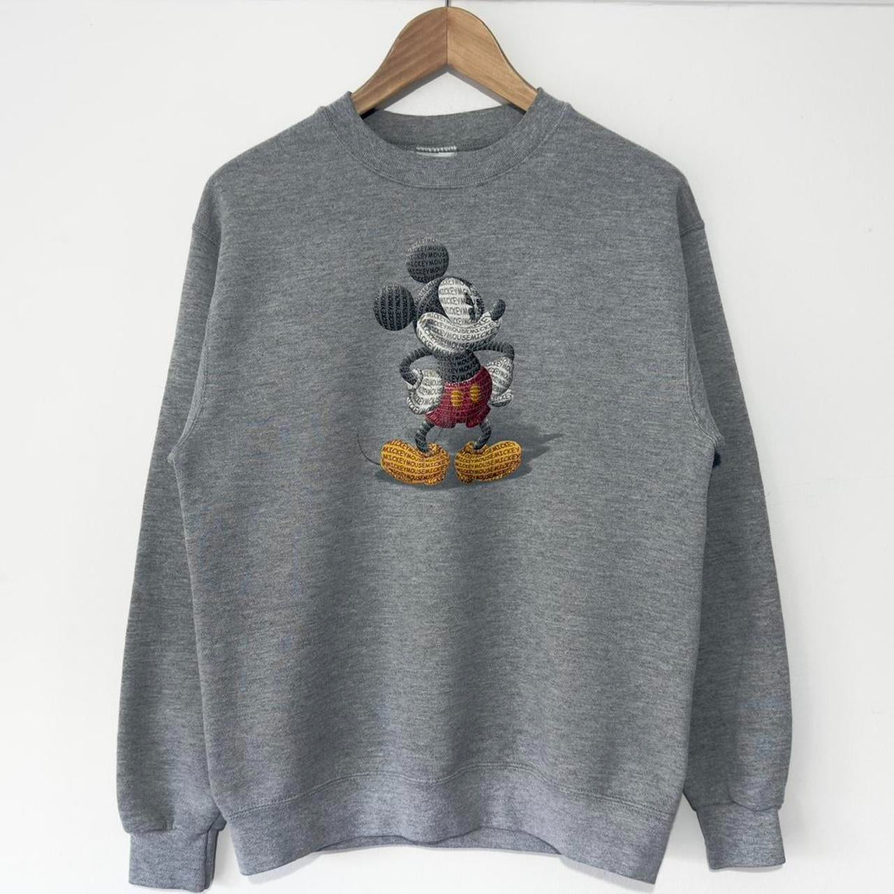 Vintage Mickey Mouse Text 00s Sweatshirt (S)