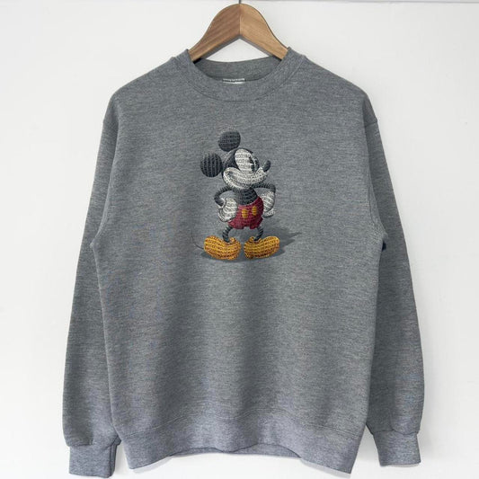 Vintage Mickey Mouse Text 00s Sweatshirt (S)