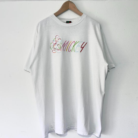 Vintage Mickey Embroidered 90s T Shirt (XL)