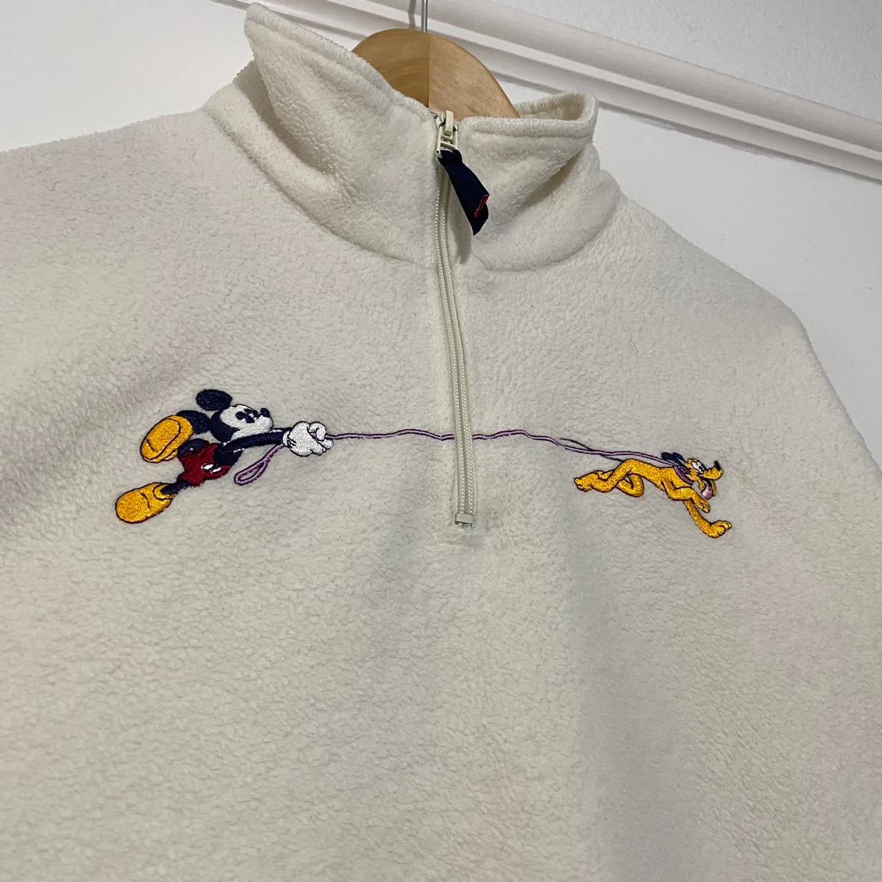 Vintage Mickey Walking Pluto Quarter Zip (M)