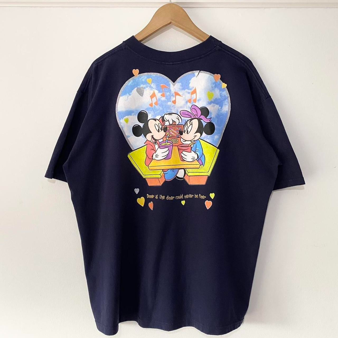 Vintage Pooh, Mickey & Minnie Love 90s T Shirt (XXL)